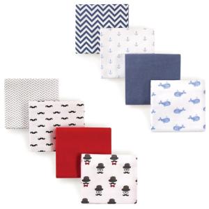 image:imageFlannel Receiving Blanket 8PackMustacheHatBlue Whale