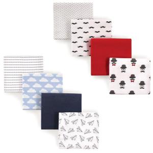 image:imageFlannel Receiving Blanket 8PackPaper AirplaneMustacheHat