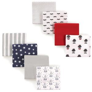image:imageFlannel Receiving Blanket 8PackRocket ShipMustacheHat
