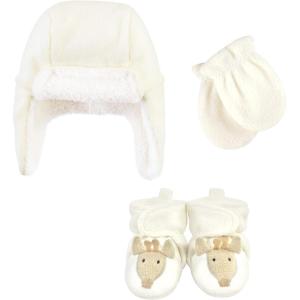 image:imageHudson Baby Baby Hudson Baby Unisex Baby Trapper Hat Mitten and Bootie Set Tan Bear 06 MonthsGiraffe