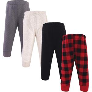 image:imageHudson Baby Baby Quilted Jogger Pants 4pkBuffalo Plaid