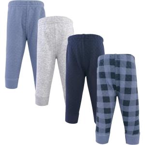 image:imageHudson Baby Baby Quilted Jogger Pants 4pkNavy Plaid