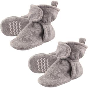 image:imageHudson Baby Cozy Warm Toddler Slipper Booties with Non Skid BottomHeather Gray Fleece