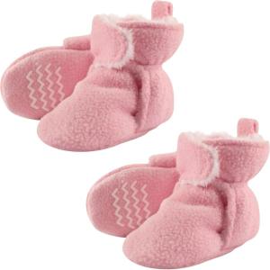 image:imageHudson Baby Cozy Warm Toddler Slipper Booties with Non Skid BottomLight Pink Sherpa