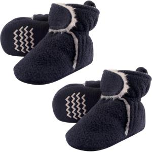 image:imageHudson Baby Cozy Warm Toddler Slipper Booties with Non Skid BottomNavy Sherpa