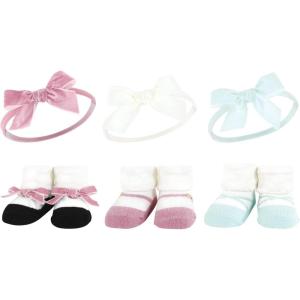 image:imageHudson Baby Girls Headband and Socks GiftsetBlush Mint