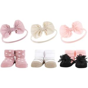 image:imageHudson Baby Girls Headband and Socks GiftsetBlush Taupe