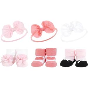 image:imageHudson Baby Girls Headband and Socks GiftsetBlush White