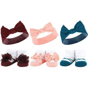 image:imageHudson Baby Girls Headband and Socks GiftsetBurgundy Teal