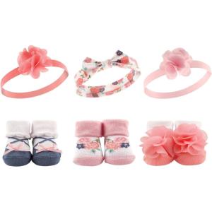 image:imageHudson Baby Girls Headband and Socks GiftsetCoral Floral