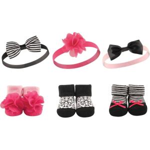 image:imageHudson Baby Girls Headband and Socks GiftsetDamask