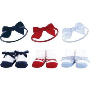image:imageHudson Baby Girls Headband and Socks GiftsetDark Red Blue