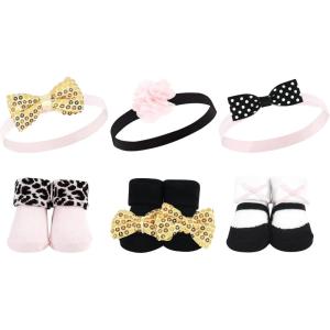 image:imageHudson Baby Girls Headband and Socks GiftsetGold Sequin