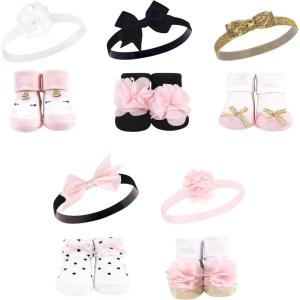 image:imageHudson Baby Girls Headband and Socks GiftsetGold Unicorn 10pack