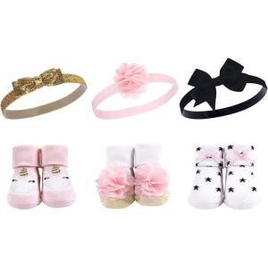 image:imageHudson Baby Girls Headband and Socks GiftsetGold Unicorn Stars