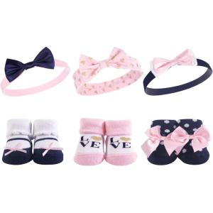 image:imageHudson Baby Girls Headband and Socks GiftsetNavy Love