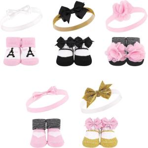 image:imageHudson Baby Girls Headband and Socks GiftsetParis 10pack