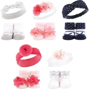 image:imageHudson Baby Girls Headband and Socks GiftsetPink Navy 10piece