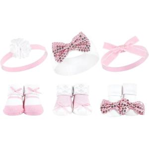 image:imageHudson Baby Girls Headband and Socks GiftsetPink Sequin