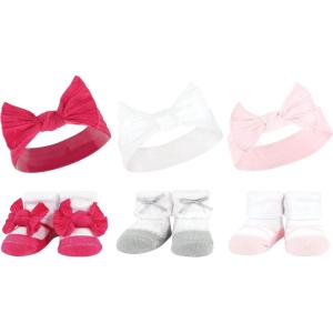 image:imageHudson Baby Girls Headband and Socks GiftsetPink White