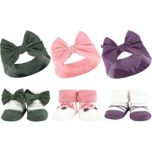 image:imageHudson Baby Girls Headband and Socks GiftsetPurple Green