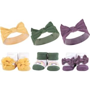 image:imageHudson Baby Girls Headband and Socks GiftsetPurple Green Yellow