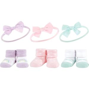 image:imageHudson Baby Girls Headband and Socks GiftsetPurple Mint Rainbow