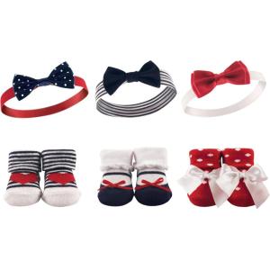 image:imageHudson Baby Girls Headband and Socks GiftsetRed Navy