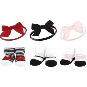 image:imageHudson Baby Girls Headband and Socks GiftsetRed Pink