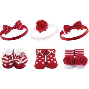 image:imageHudson Baby Girls Headband and Socks GiftsetRed White Stripe