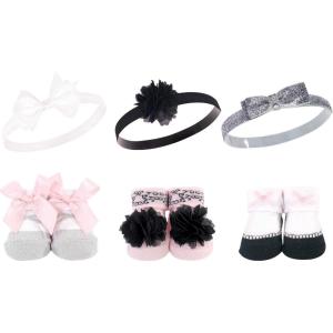 image:imageHudson Baby Girls Headband and Socks GiftsetSilver Ballet 6pack