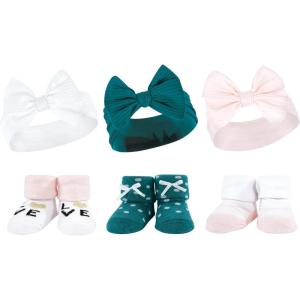 image:imageHudson Baby Girls Headband and Socks GiftsetTeal Pink