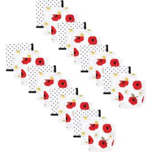 image:imageHudson Baby Unisex Baby 24Pc Cotton Muslin Washcloths Poppy Daisy One SizePoppy Daisy