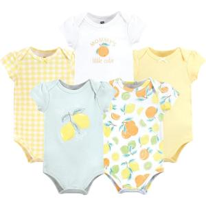 image:imageHudson Baby Unisex Baby Cotton Bodysuits 5 PieceCitrus Mint