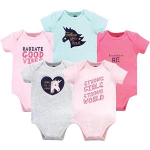 image:imageHudson Baby Unisex Baby Cotton Bodysuits 5 PieceGood Vibes