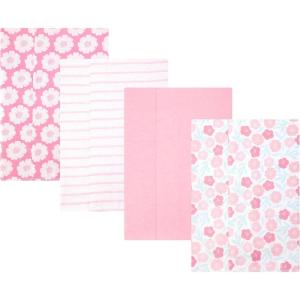 image:imageHudson Baby Unisex Baby Cotton Flannel Burp Cloths One SizePink Daisies