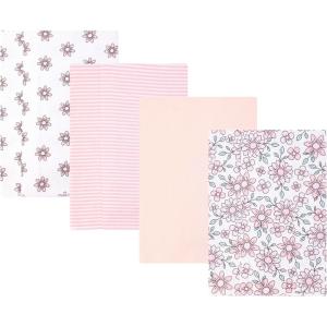 image:imageHudson Baby Unisex Baby Cotton Flannel Burp Cloths One SizePink Mint Floral
