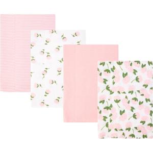 image:imageHudson Baby Unisex Baby Cotton Flannel Burp Cloths One SizePink Peony