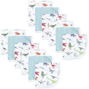 image:imageHudson Baby Unisex Baby Cotton Muslin Washcloths Enchanted Forest One SizeDino