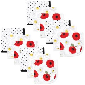 image:imageHudson Baby Unisex Baby Cotton Muslin Washcloths Enchanted Forest One SizePoppy Daisy