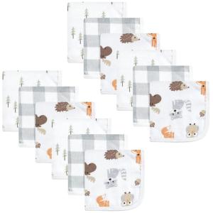 image:imageHudson Baby Unisex Baby Cotton Muslin Washcloths Enchanted Forest One SizeWoodland