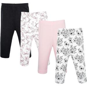 image:imageHudson Baby Unisex Baby Cotton Pants and LeggingsBlack Toile Pink Bows
