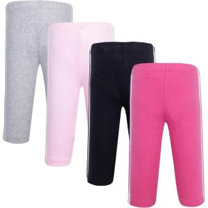 image:imageHudson Baby Unisex Baby Cotton Pants and LeggingsDk Pink Lt Pink