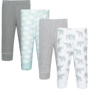 image:imageHudson Baby Unisex Baby Cotton Pants and LeggingsGray Mint Elephant