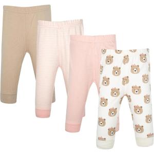 image:imageHudson Baby Unisex Baby Cotton Pants and LeggingsPink Taupe Bear