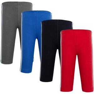 image:imageHudson Baby Unisex Baby Cotton Pants and LeggingsRed Black