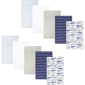 image:imageHudson Baby Unisex Baby Cotton Polyester Flannel Burp ClothsBorn to Fly 10pack