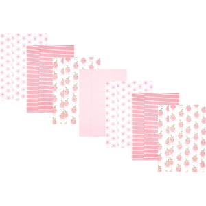 image:imageHudson Baby Unisex Baby Cotton Polyester Flannel Burp ClothsHappy Strawberries 7pack
