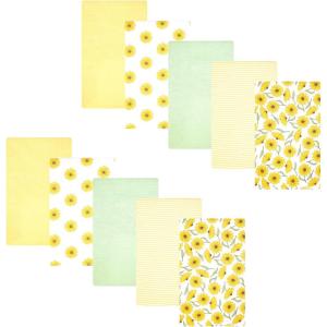 image:imageHudson Baby Unisex Baby Cotton Polyester Flannel Burp ClothsYellow Daisy 10pack