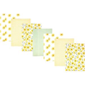 image:imageHudson Baby Unisex Baby Cotton Polyester Flannel Burp ClothsYellow Daisy 7pack